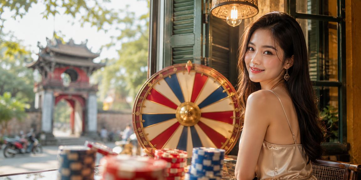 Người dùng Hà Nội theo dõi kết quả trúng thưởng và kiểm tra giao dịch tài chính tại quán cà phê